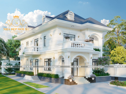 mẫu thiết kế biệt thự tân cổ điển đẹp