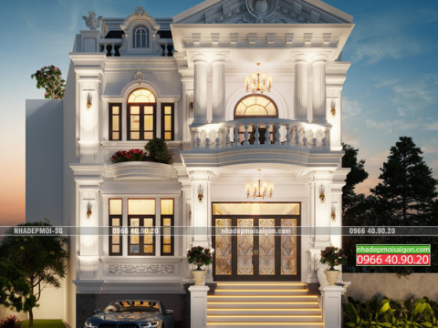 mẫu thiết kế biệt thự tân cổ điển đẹp