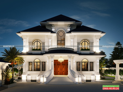mẫu thiết kế biệt thự tân cổ điển đẹp