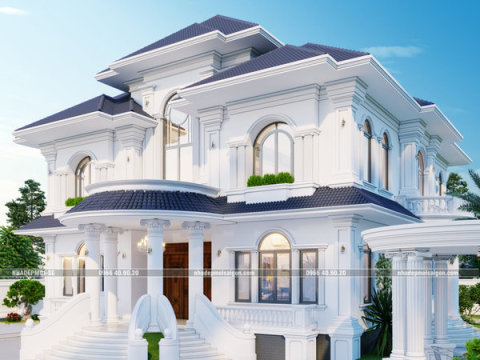 mẫu thiết kế biệt thự tân cổ điển đẹp