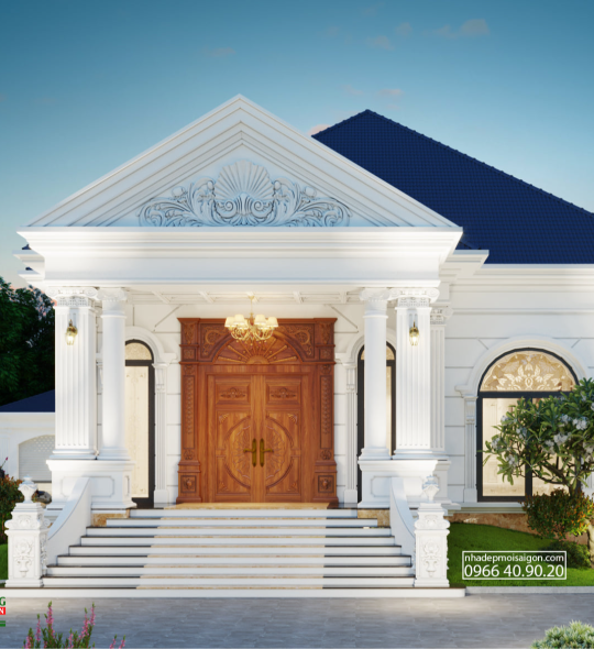 biệt thự tân cổ điển một trệt mái nhật