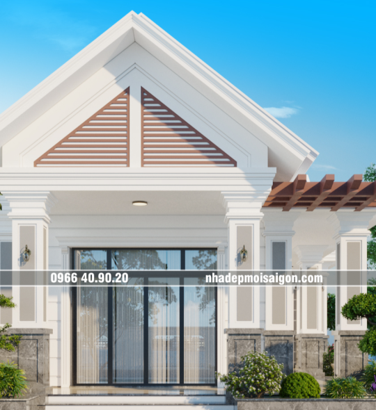 mẫu biệt thự vườn mái thái 8x16m Bình Phước