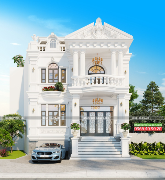 2. mẫu biệt thự cổ điển 9x14m Vĩnh Long