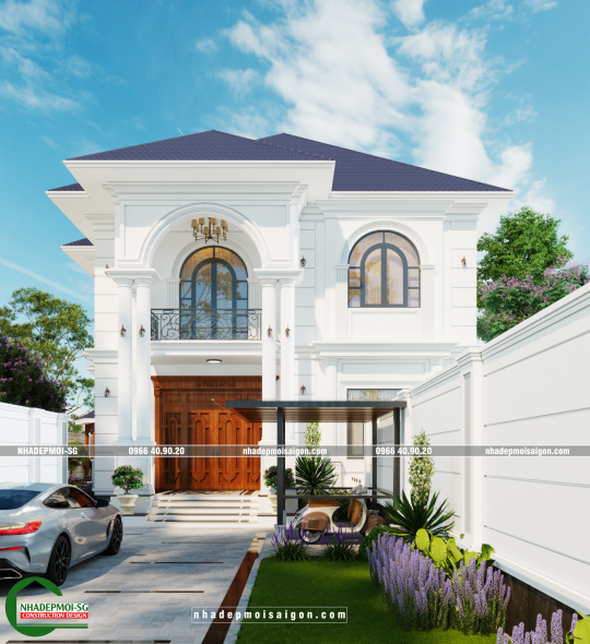 mẫu biệt thự mái nhật 8.5x15m Cần Thơ