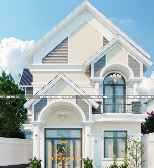 MẪU BIỆT THỰ MÁI THÁI ĐẸP 7X13M CẦN THƠ