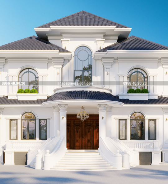 mẫu biệt thự tân cổ điển đẹp 14x15m