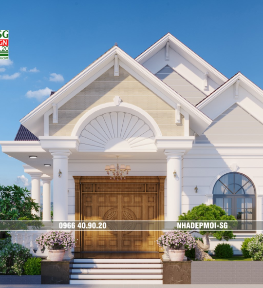 MẪU BIỆT THỰ VƯỜN MÁI THÁI MỘT TRỆT 8X20M CỦ CHI