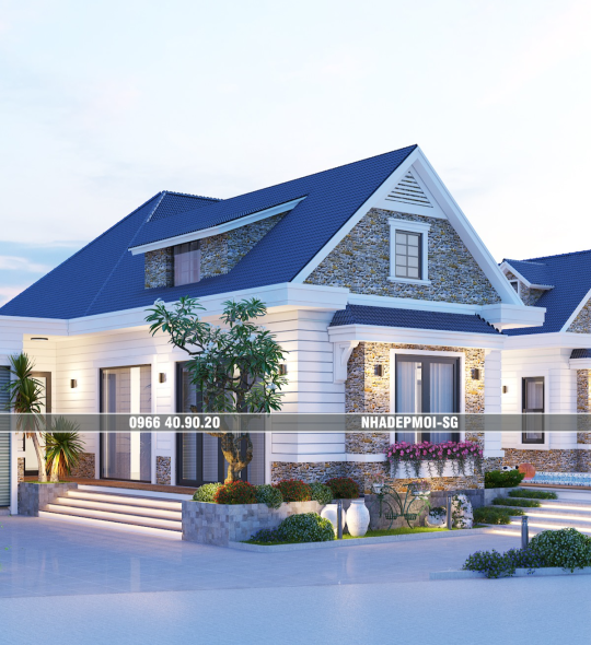 MẪU BIỆT THỰ VƯỜN MÁI THÁI 9X20M MỸ THO