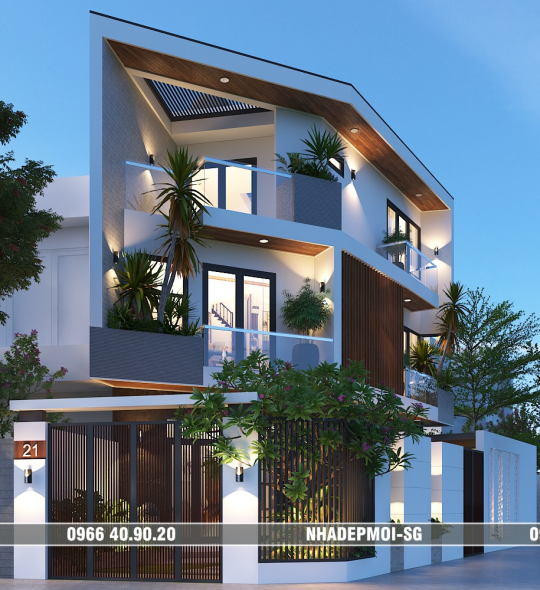 MẪU NHÀ PHỐ 2 MẶT TIỀN ĐẸP