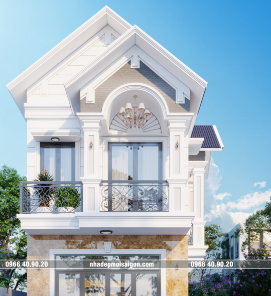 MẪU NHÀ PHỐ 2 TẦNG MÁI THÁI 5x17M 4 PHÒNG NGỦ - LONG AN