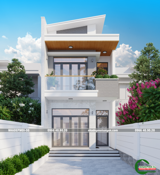 MẪU NHÀ PHỐ 2 TẦNG 5X18M 4 PHÒNG NGỦ -  LONG AN