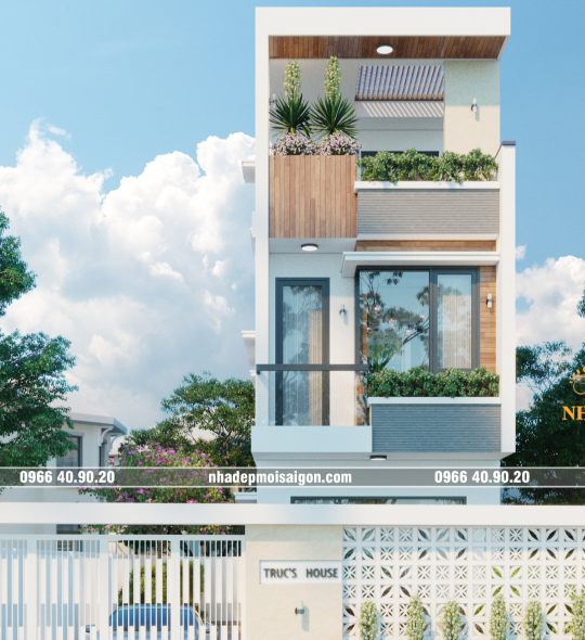 MẪU NHÀ PHỐ 3 TẦNG 4x15M 3 PHÒNG NGỦ - HÓC MÔN TP. HCM