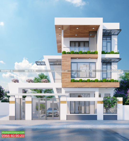 MẪU NHÀ PHỐ 3 TẦNG 8X12M 5 PHÒNG NGỦ - BÌNH PHƯỚC