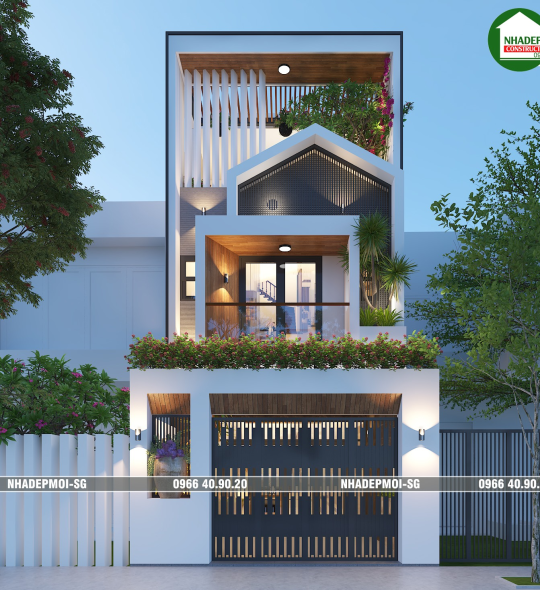  MẪU NHÀ PHỐ 3 TẦNG 5X15M 3 PHÒNG NGỦ - TIỀN GIANG