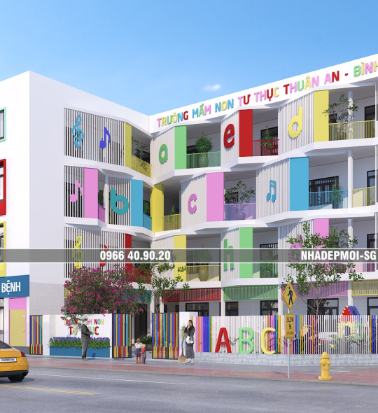MẪU THIẾT KẾ TRƯỜNG MẦM NON ĐỘC ĐÁO Ở BÌNH DƯƠNG