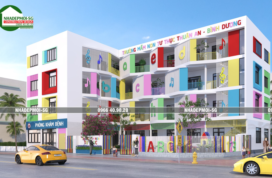 MẪU THIẾT KẾ TRƯỜNG MẦM NON ĐỘC ĐÁO Ở BÌNH DƯƠNG