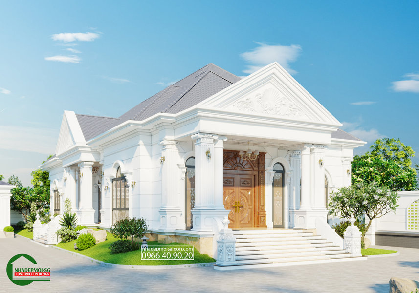 mẫu thiết kế biệt thự tân cổ điển đẹp