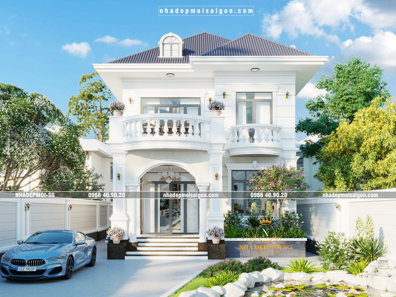 mẫu thiết kế biệt thự tân cổ điển đẹp