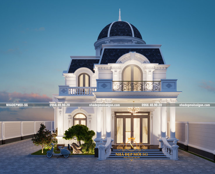mẫu thiết kế biệt thự tân cổ điển đẹp