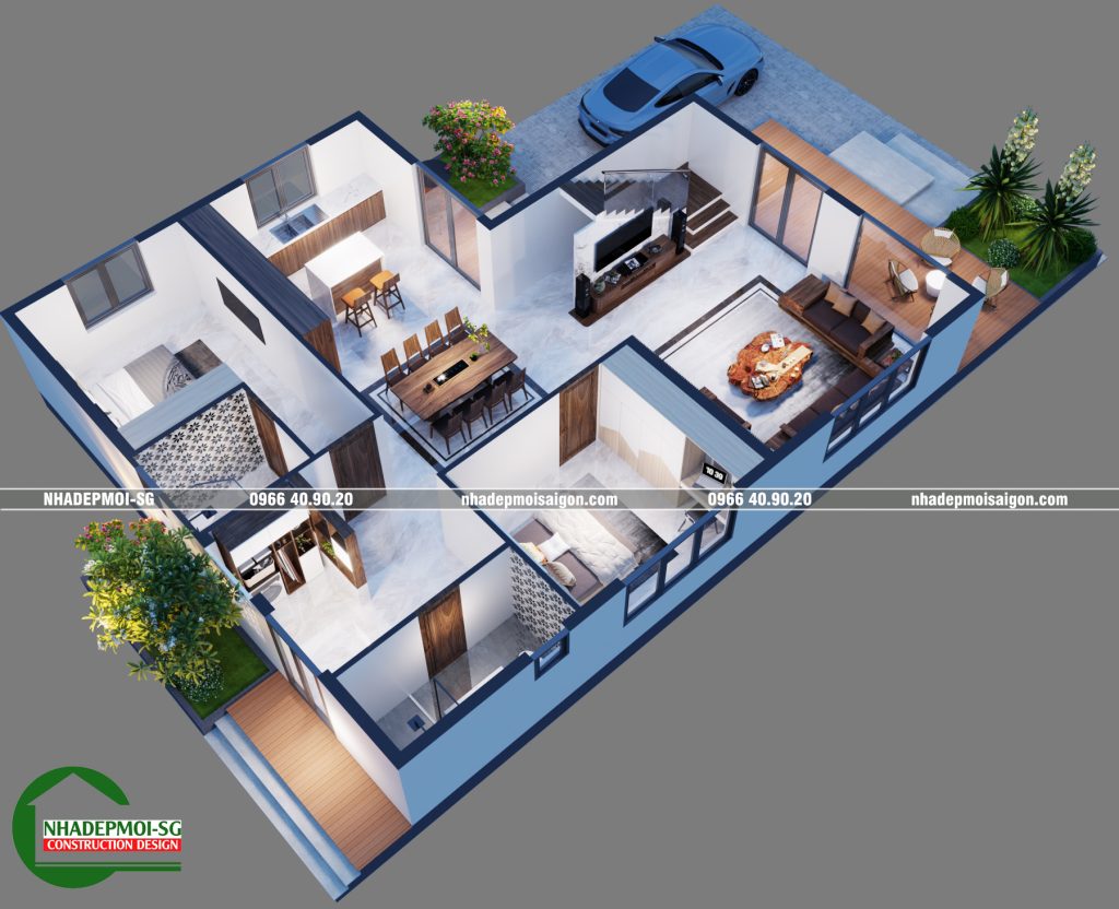 biệt thự 2 tầng