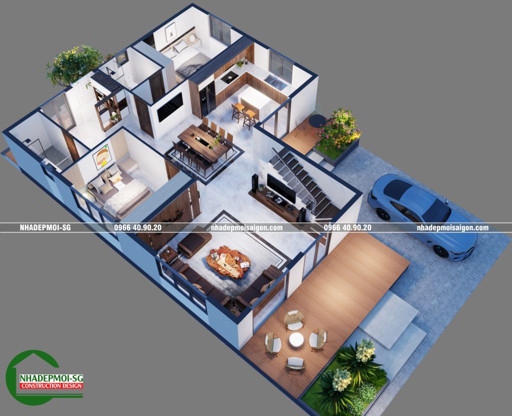 biệt thự 2 tầng