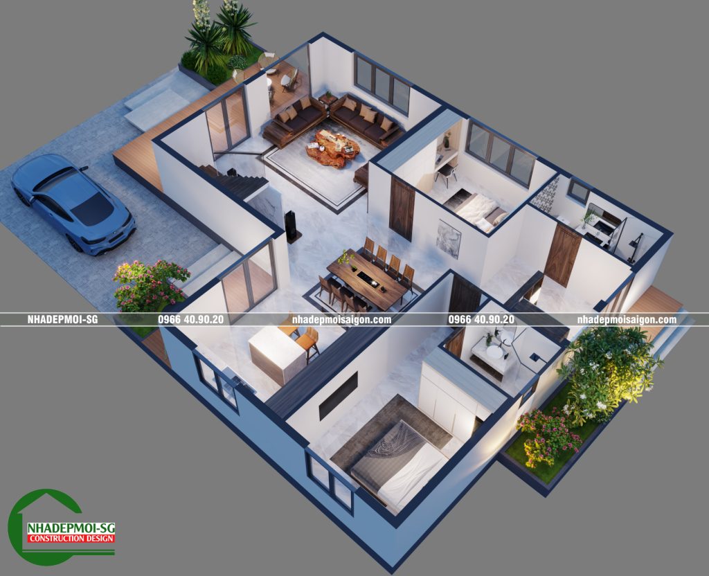 biệt thự 2 tầng