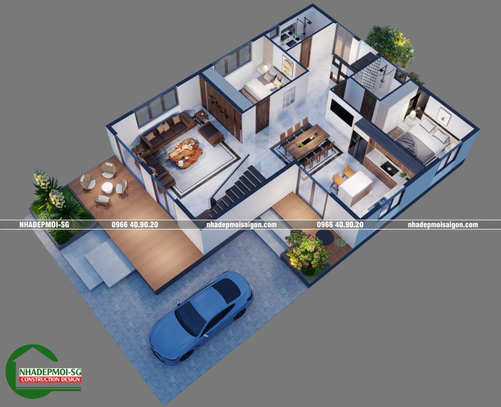 biệt thự 2 tầng