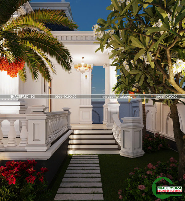 biệt thự cổ điển 1 trệt