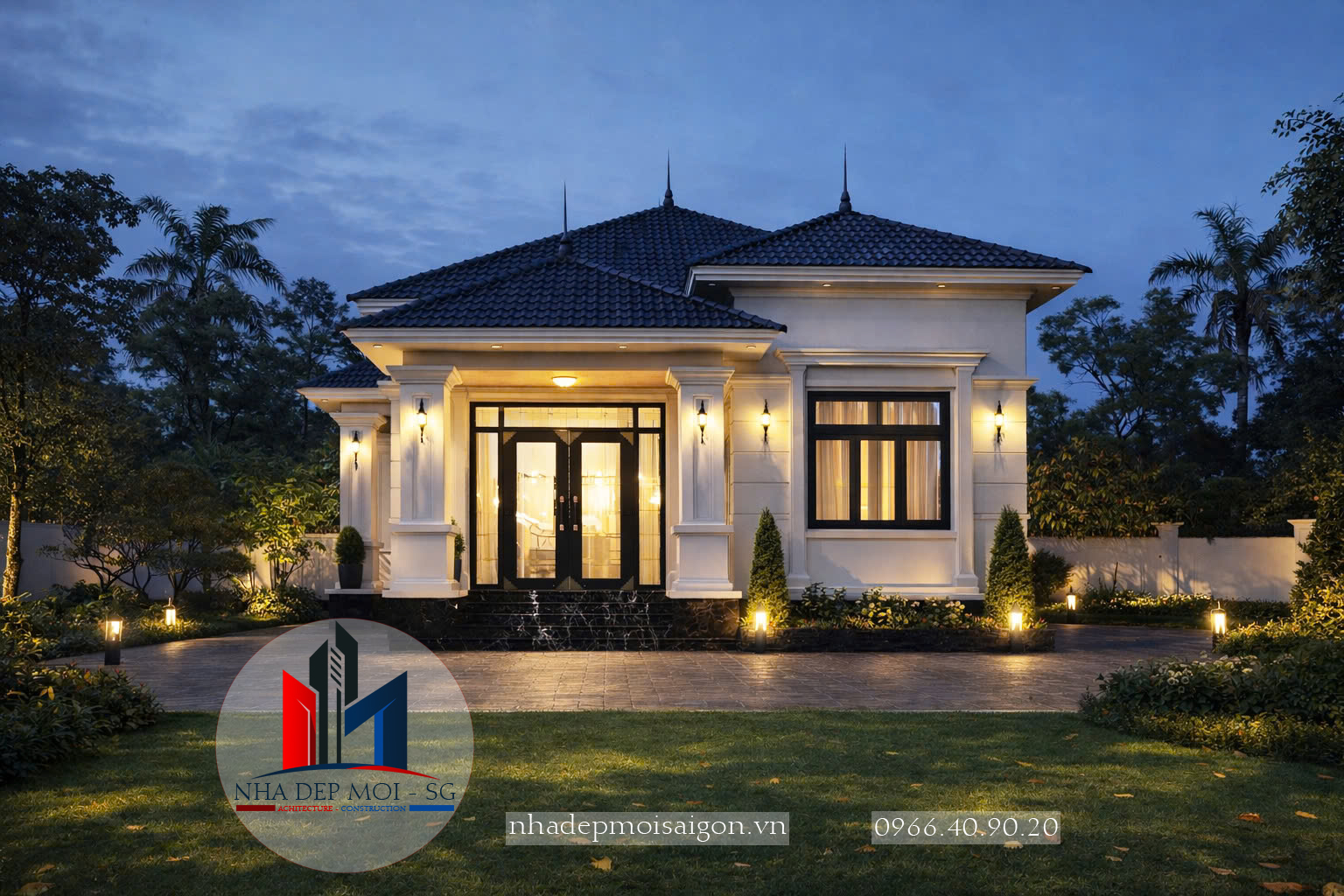 mẫu biệt thự vườn 1 trệt đẹp