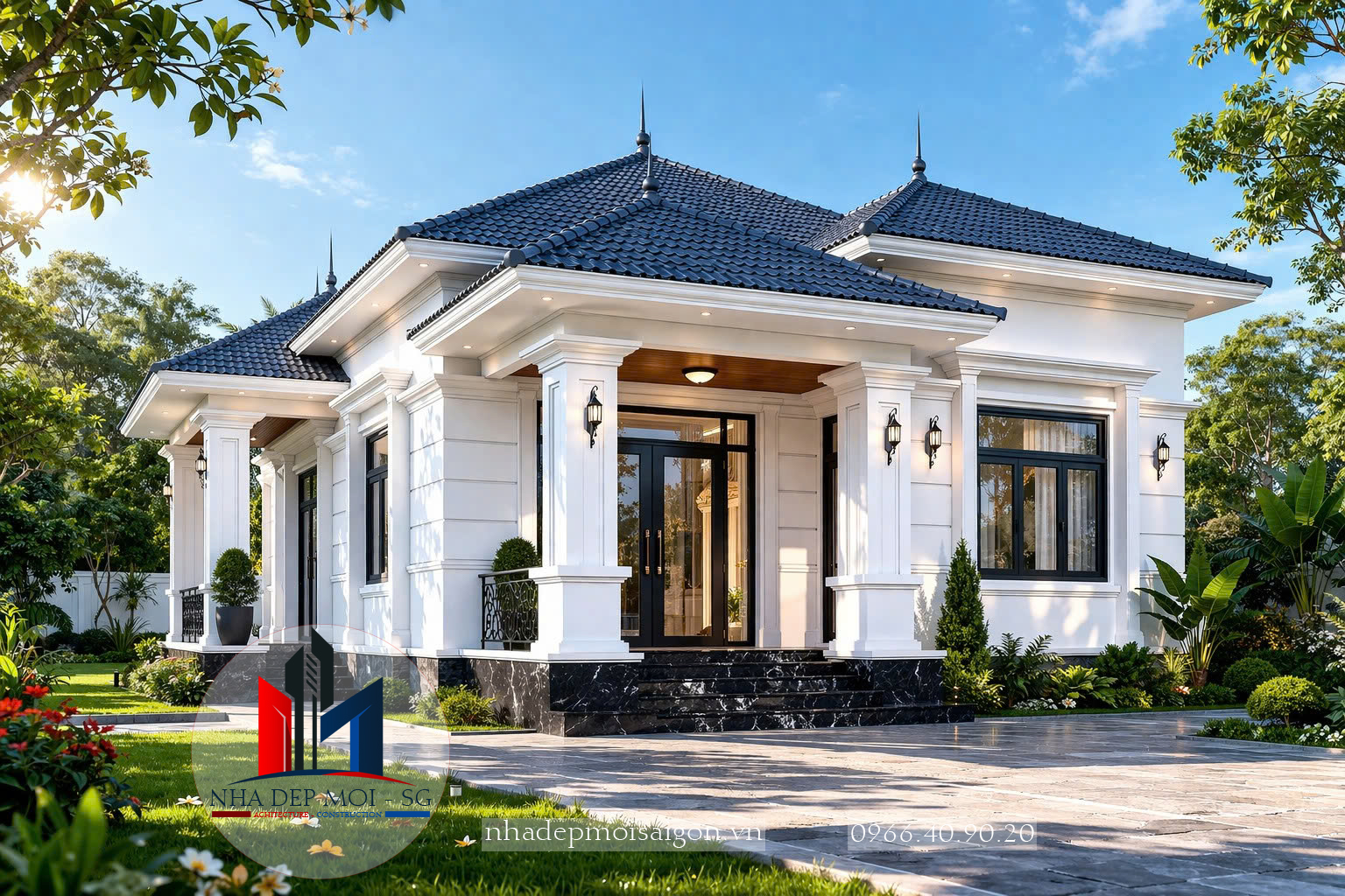 mẫu biệt thự vườn 1 trệt đẹp