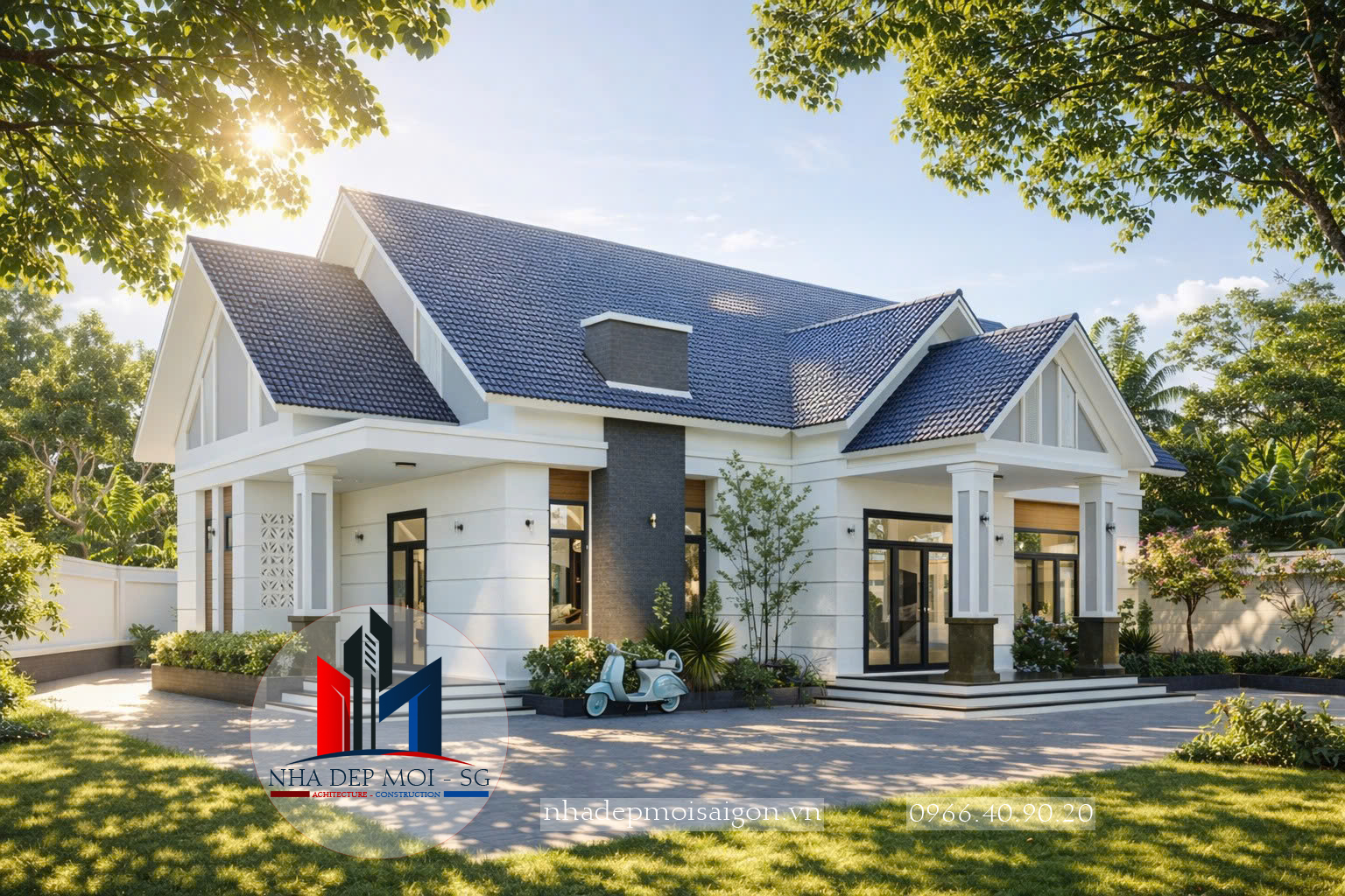 mẫu biệt thự vườn 1 trệt đẹp