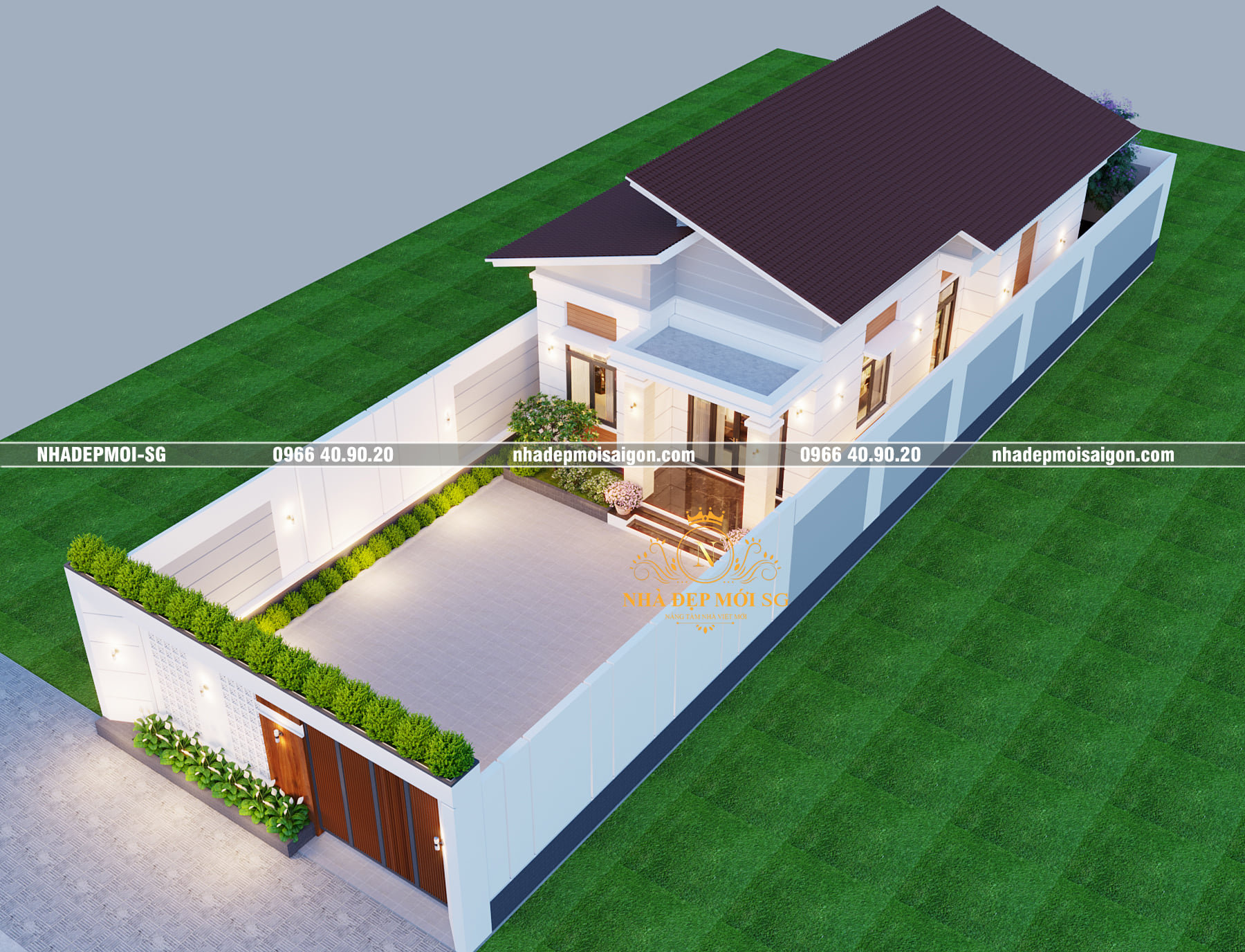 mẫu biệt thự vườn 1 trệt