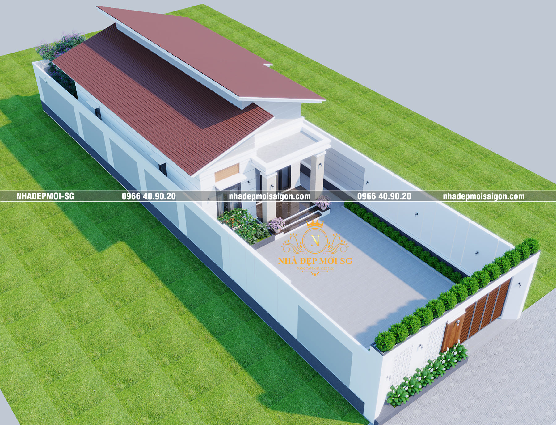 mẫu biệt thự vườn 1 trệt