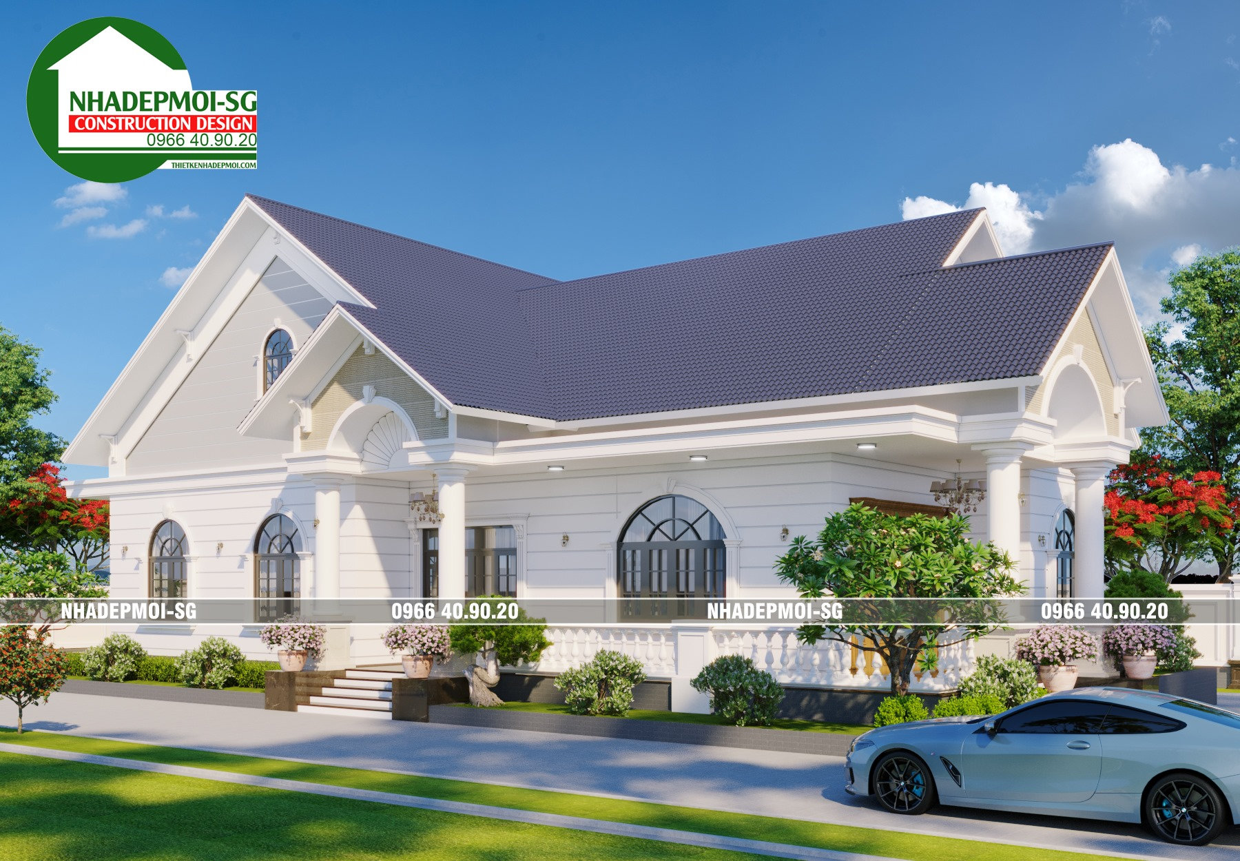 mẫu biệt thự vườn 1 trệt đẹp