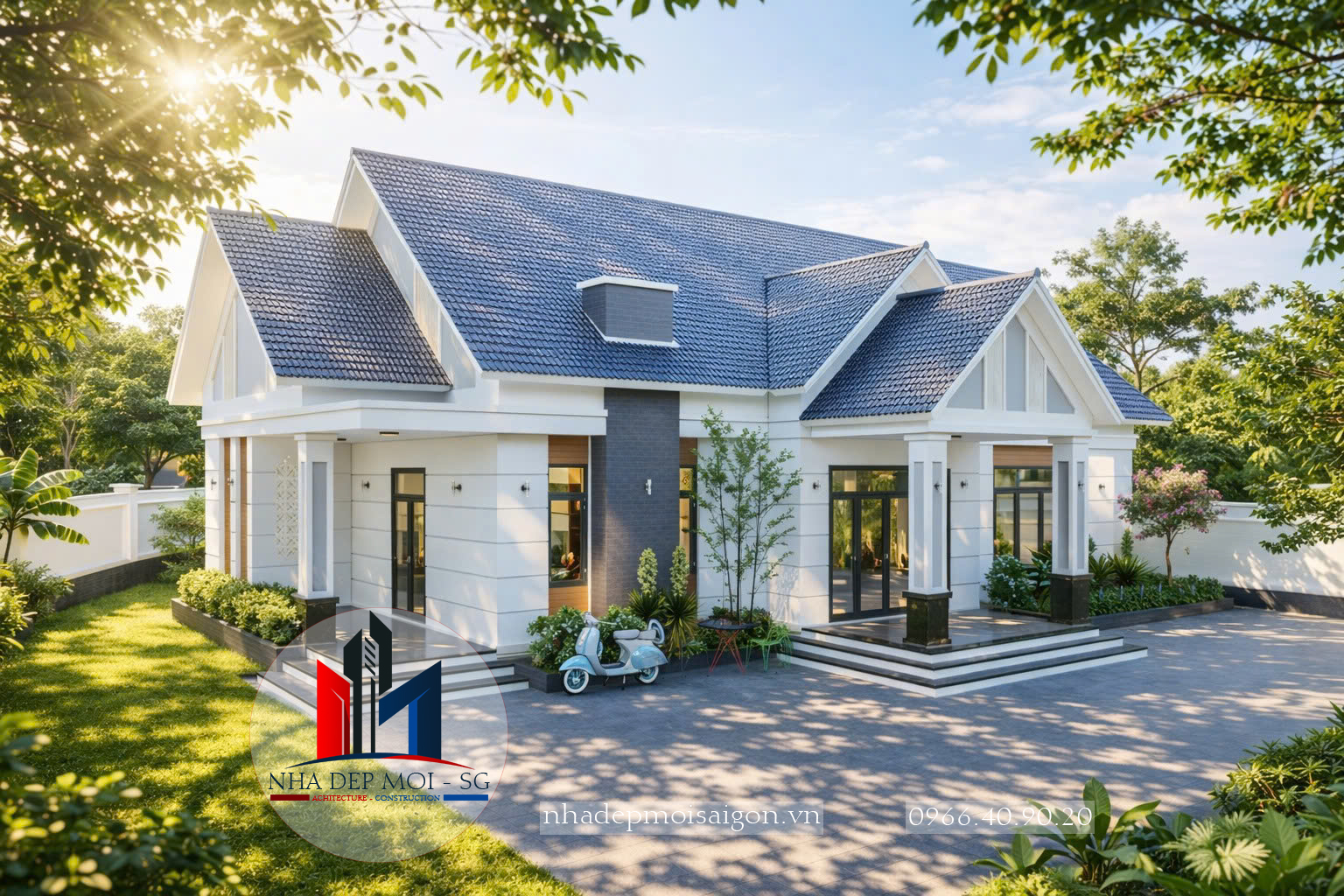 mẫu biệt thự vườn 1 trệt đẹp