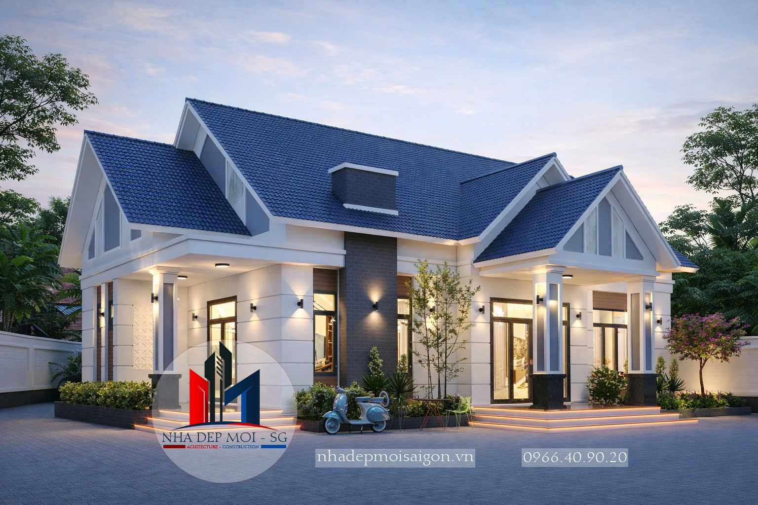 mẫu biệt thự vườn 1 trệt đẹp