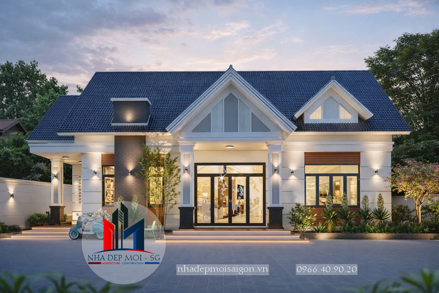 mẫu biệt thự vườn 1 trệt đẹp