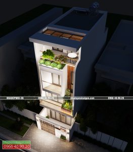 thiết kế nhà phố 3 tầng