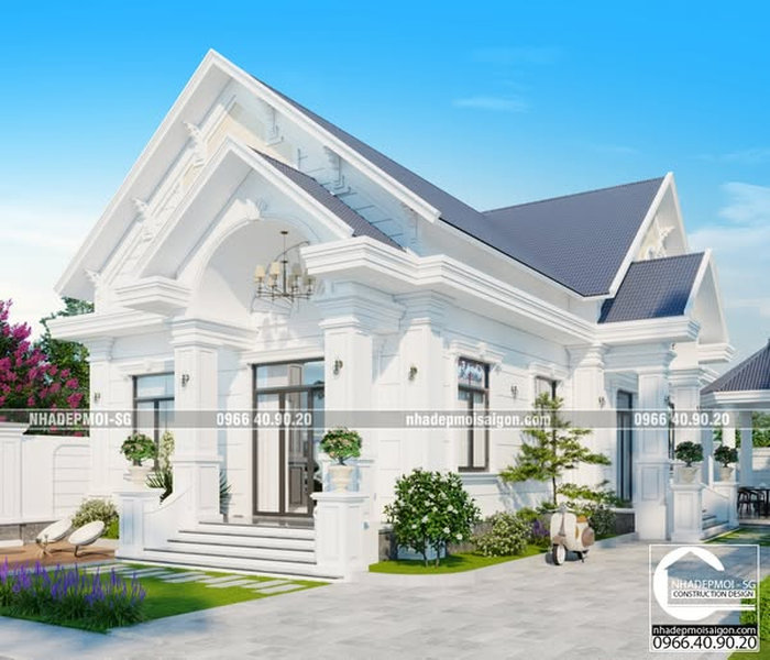 mẫu thiết kế biệt thự 1 trệt