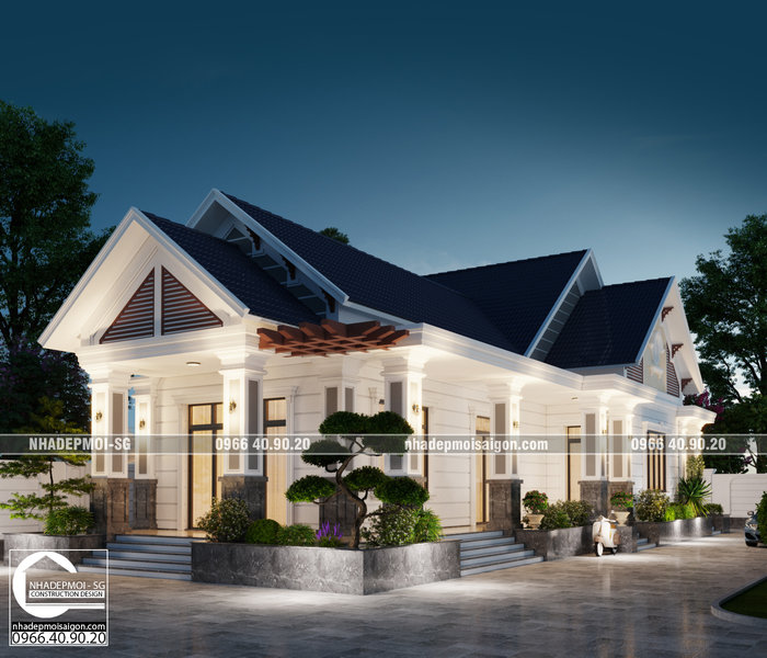 mẫu thiết kế biệt thự 1 trệt