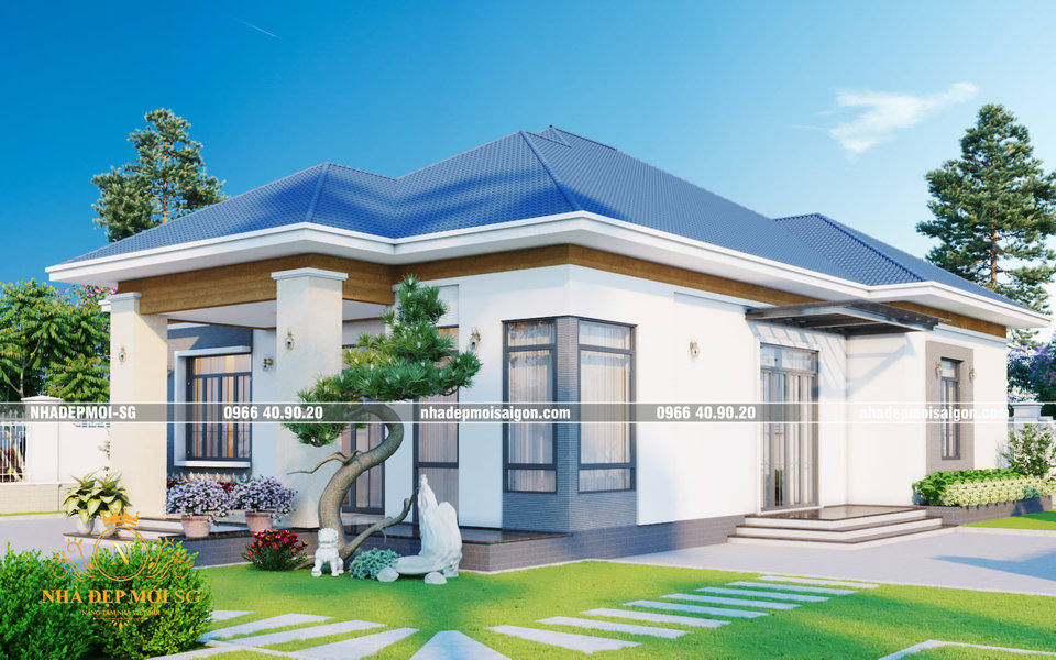 mẫu thiết kế biệt thự 1 trệt