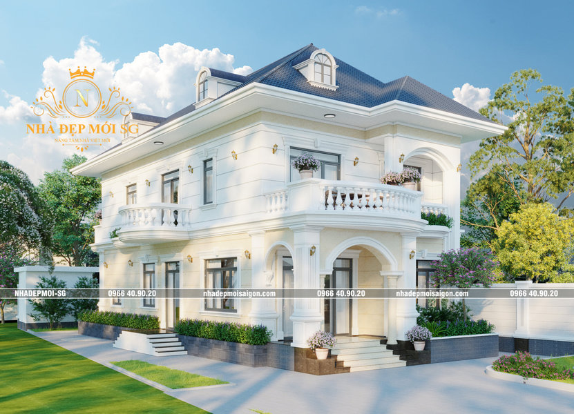 Mẫu Thiết Kế Biệt Thự Tân Cổ Điển Đẹp