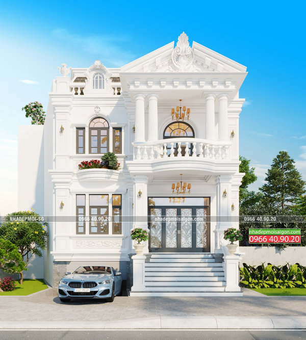 Mẫu Thiết Kế Biệt Thự Tân Cổ Điển Đẹp
