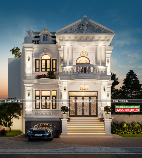 Mẫu Thiết Kế Biệt Thự Tân Cổ Điển Đẹp