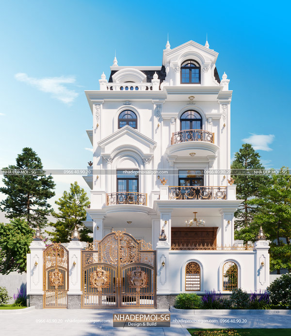 Mẫu Thiết Kế Biệt Thự Tân Cổ Điển Đẹp