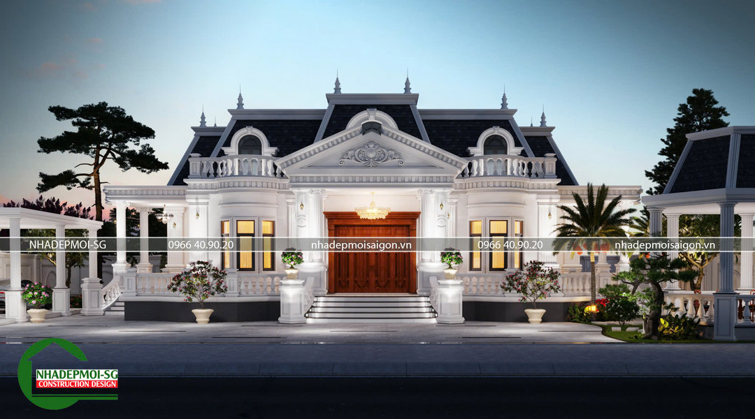 Mẫu Thiết Kế Biệt Thự Tân Cổ Điển Đẹp