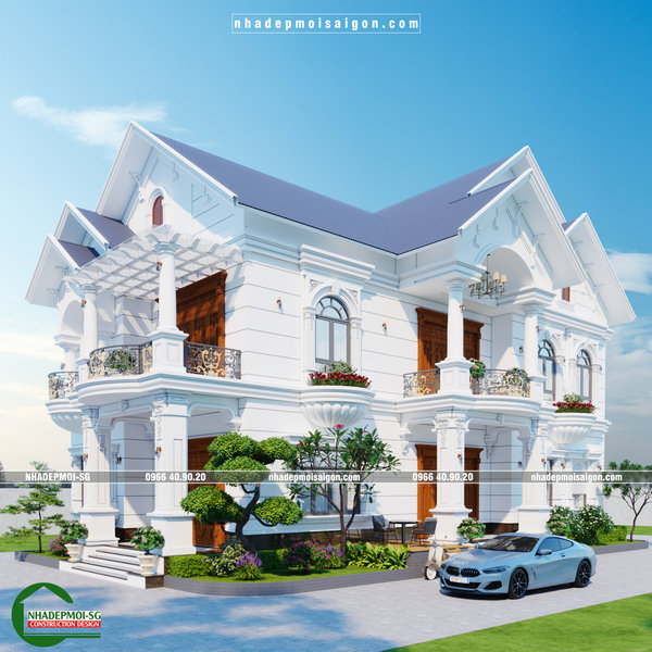 Mẫu Thiết Kế Biệt Thự Tân Cổ Điển Đẹp