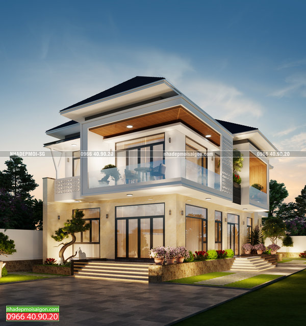 mẫu nhà mái nhật đẹp