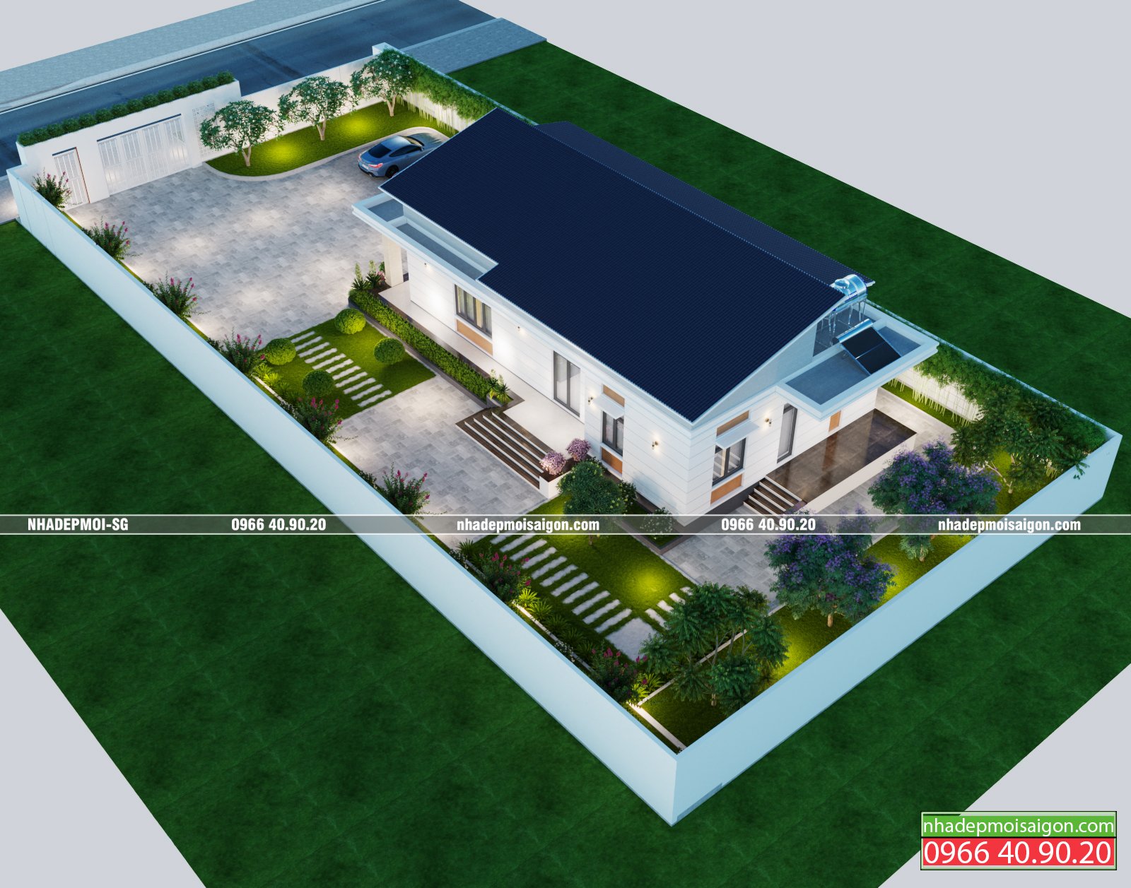 mẫu biệt thự vườn 1 trệt