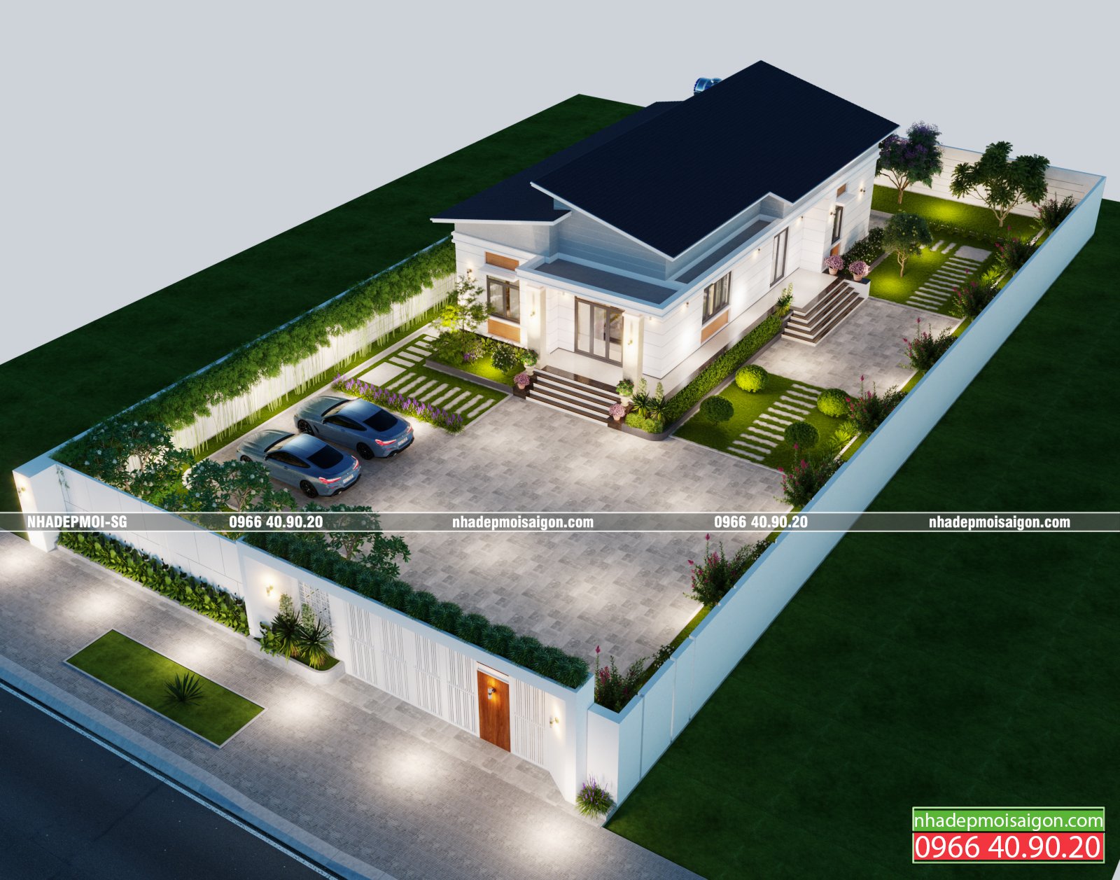 mẫu biệt thự vườn 1 trệt